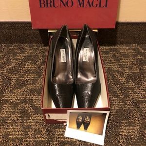 Bruno Magli black pumps 4 inches heels